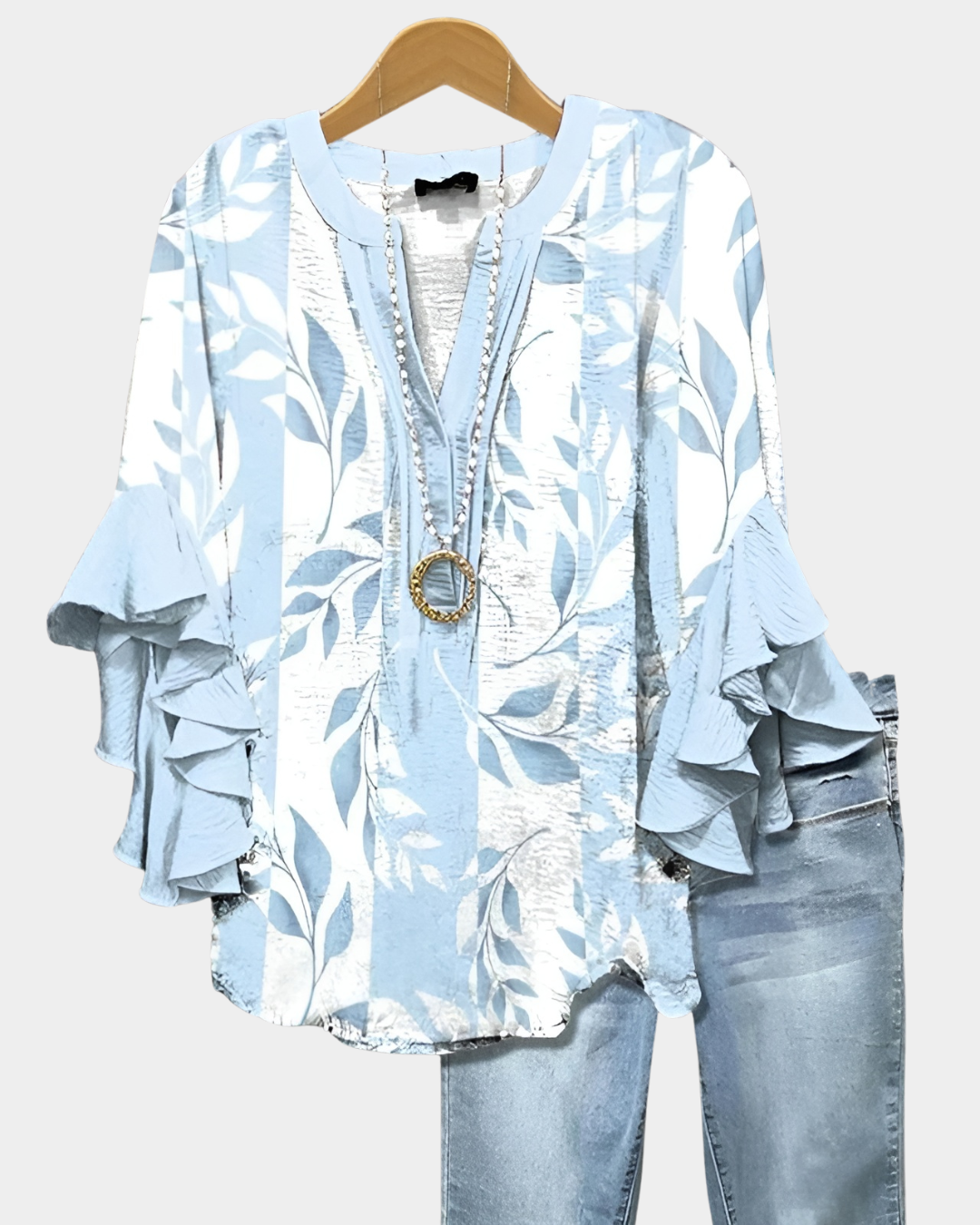 Embjør | Bluse Med Volang-Ermer