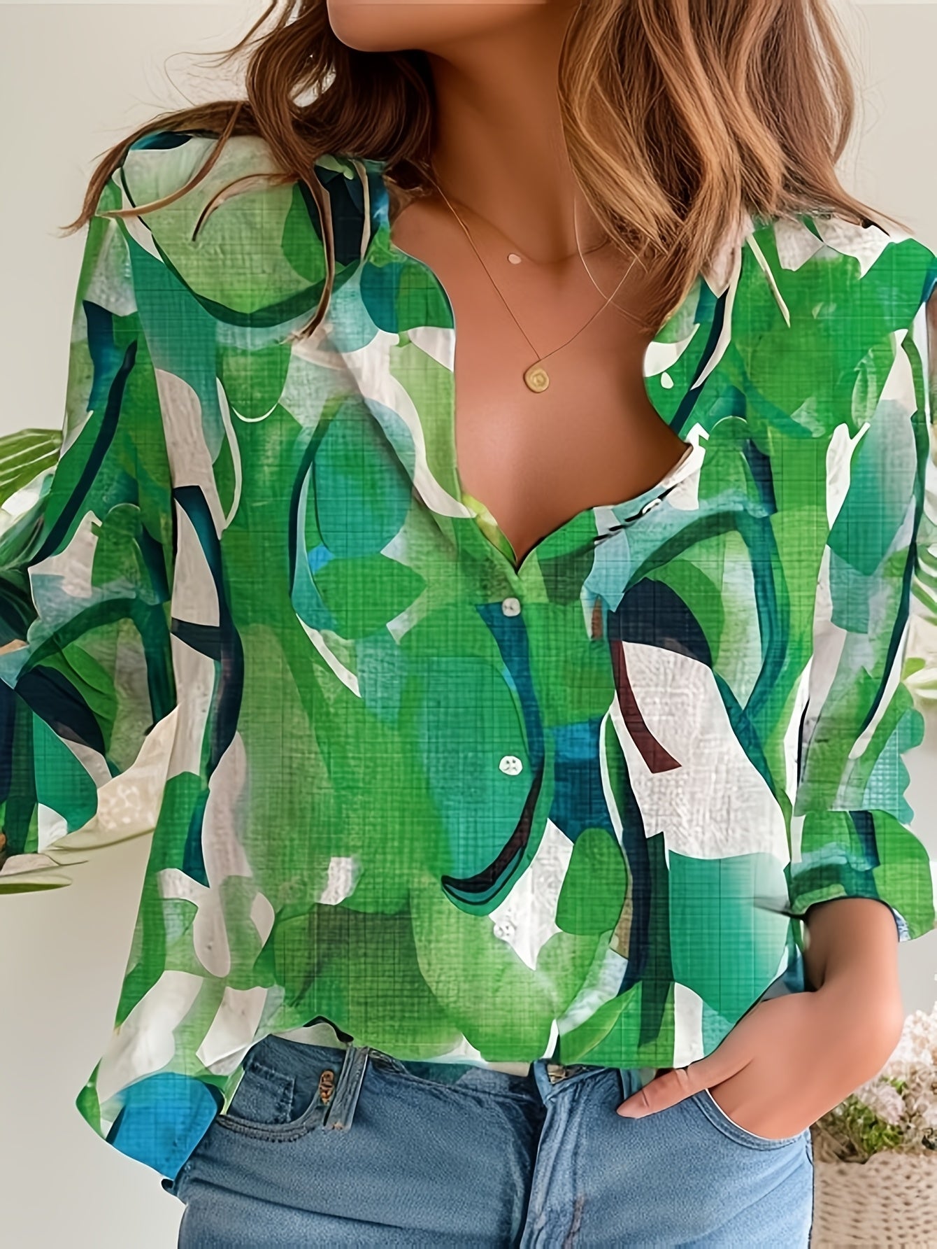 Elvine | Kunstnerisk blomstermønstret skjortebluse