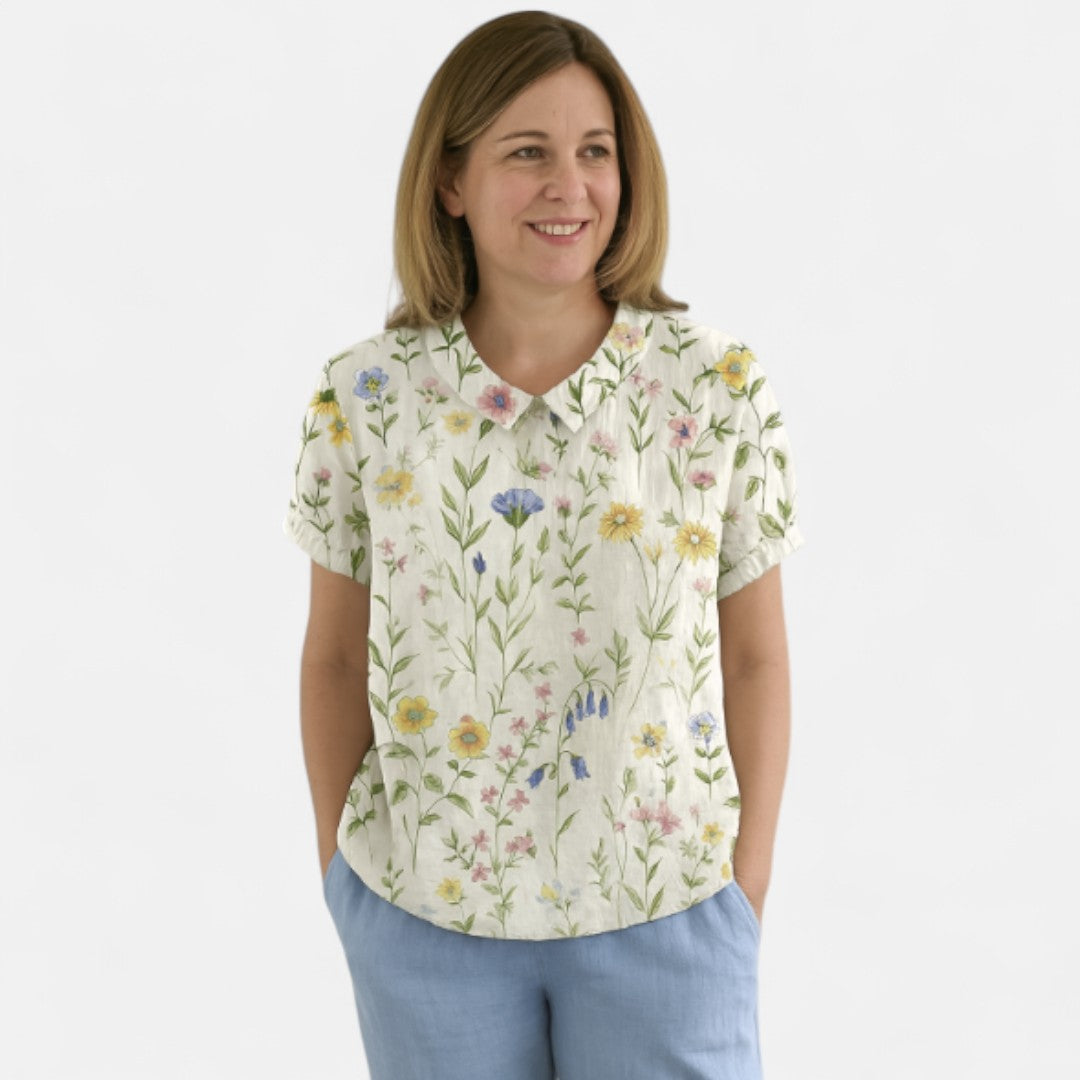 Arnlaug™ | Blomstermønstret Bluse