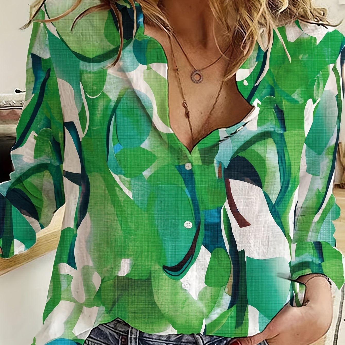 Elvine | Kunstnerisk blomstermønstret skjortebluse