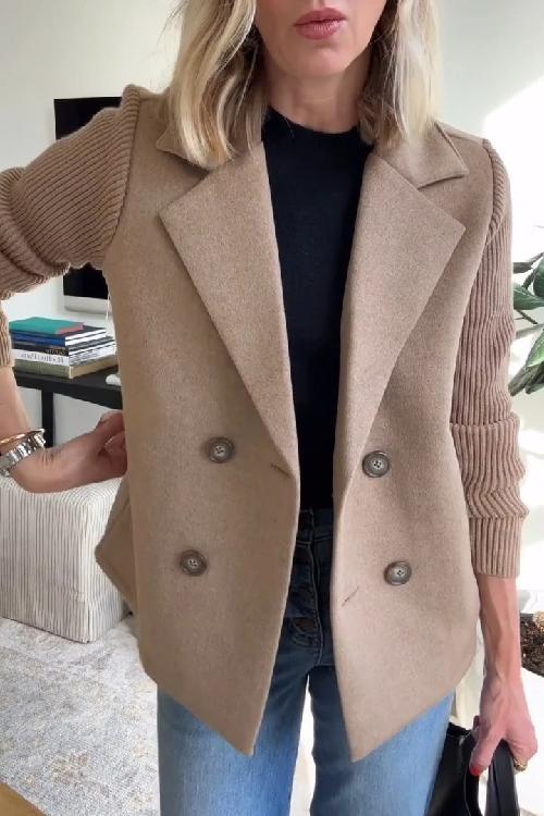 Celeste | Elegant Blazer med Strikkede Ermer