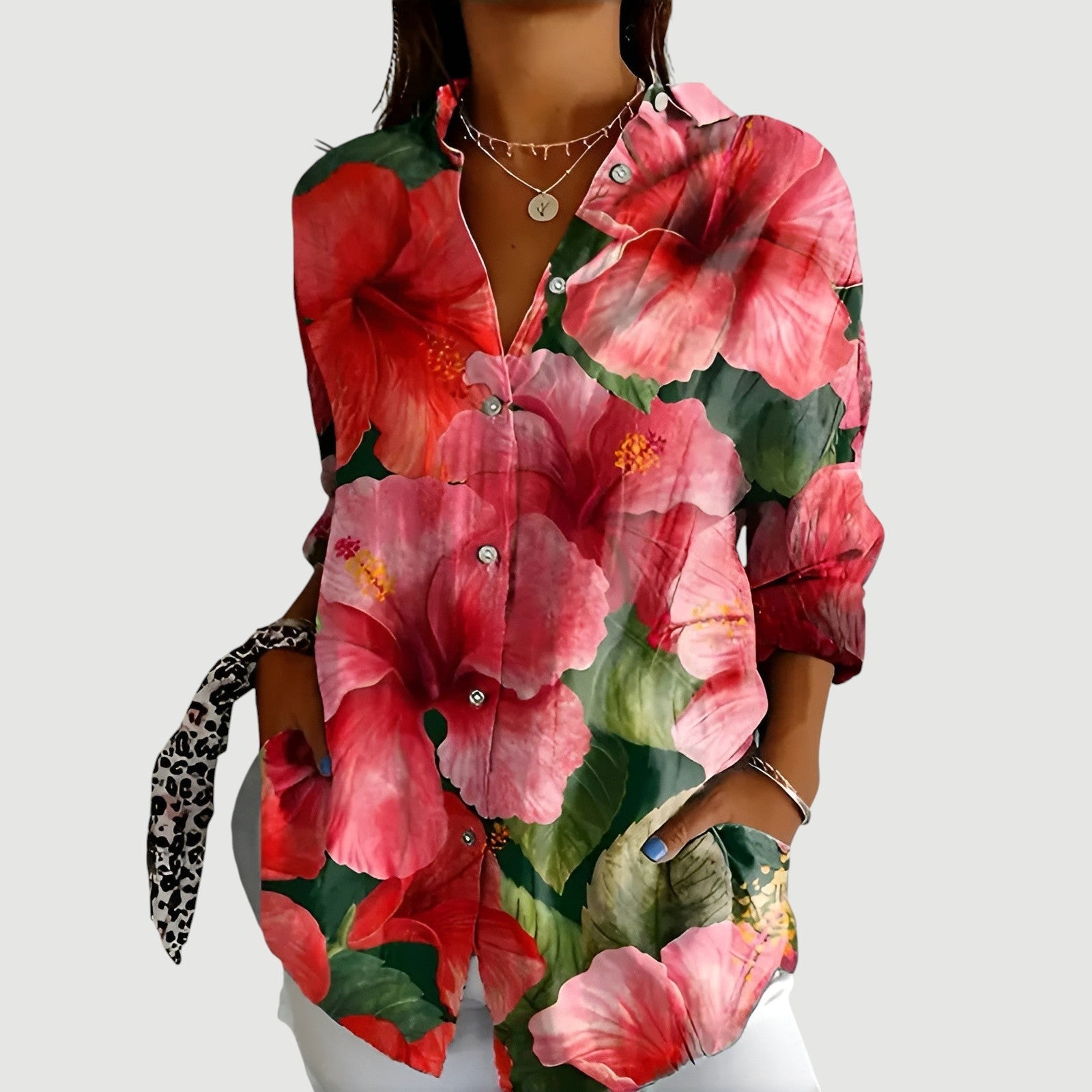 Thea™ | Kunstnerisk Blomst Bluse