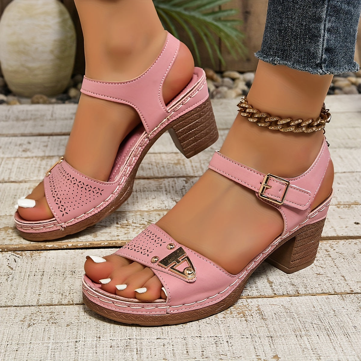 Adelina Komfort Spenne Sandaler