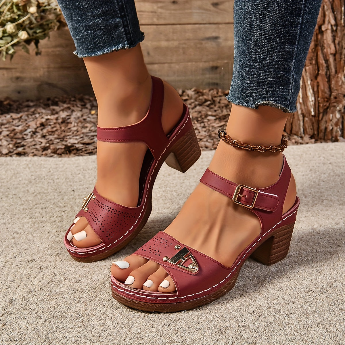 Adelina Komfort Spenne Sandaler