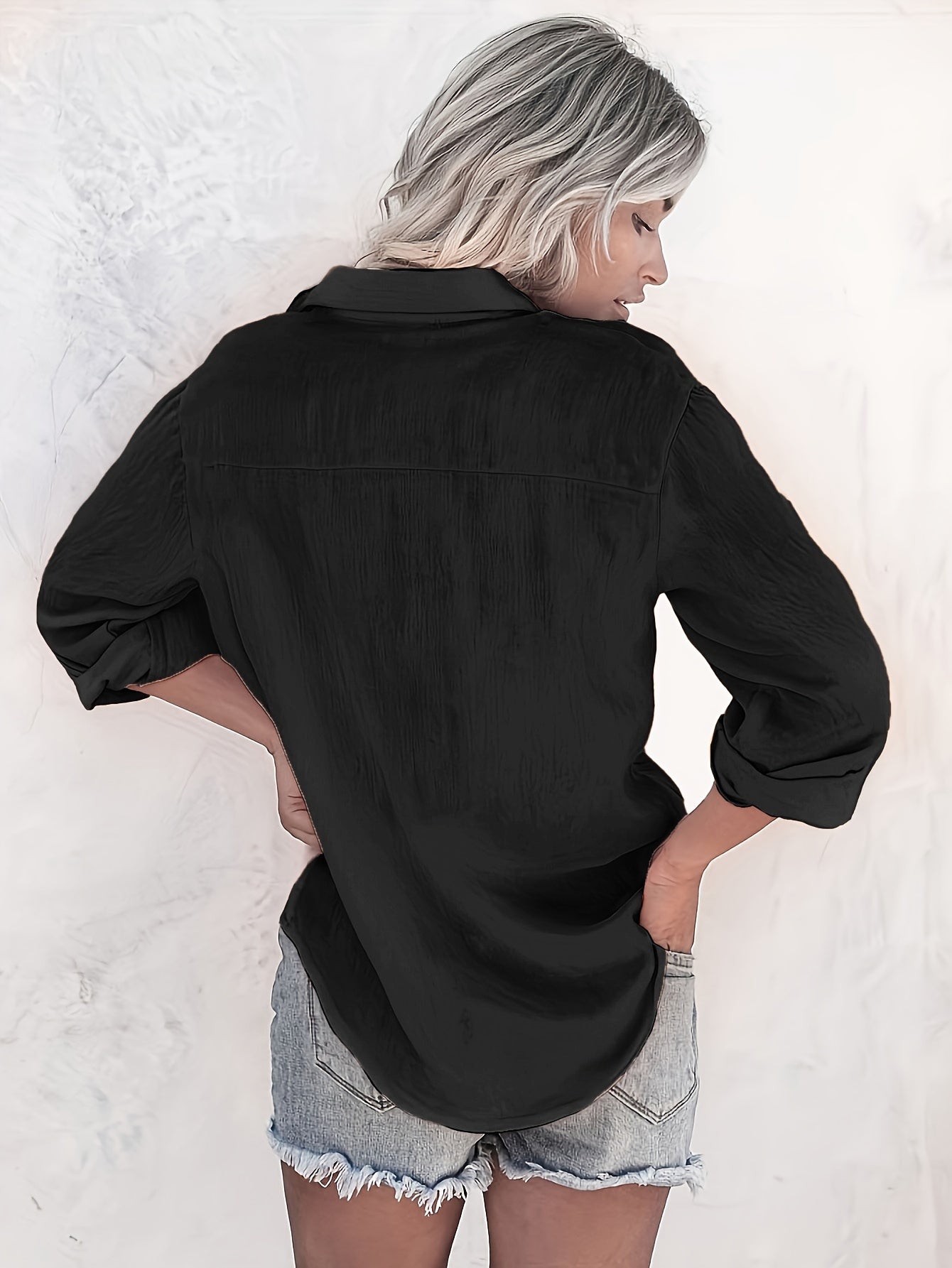 Årvill | Myk og luftig skjortebluse med brystlomme