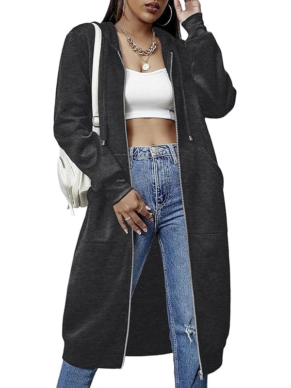 Bergdis | Lang Hettejakke med Glidelås