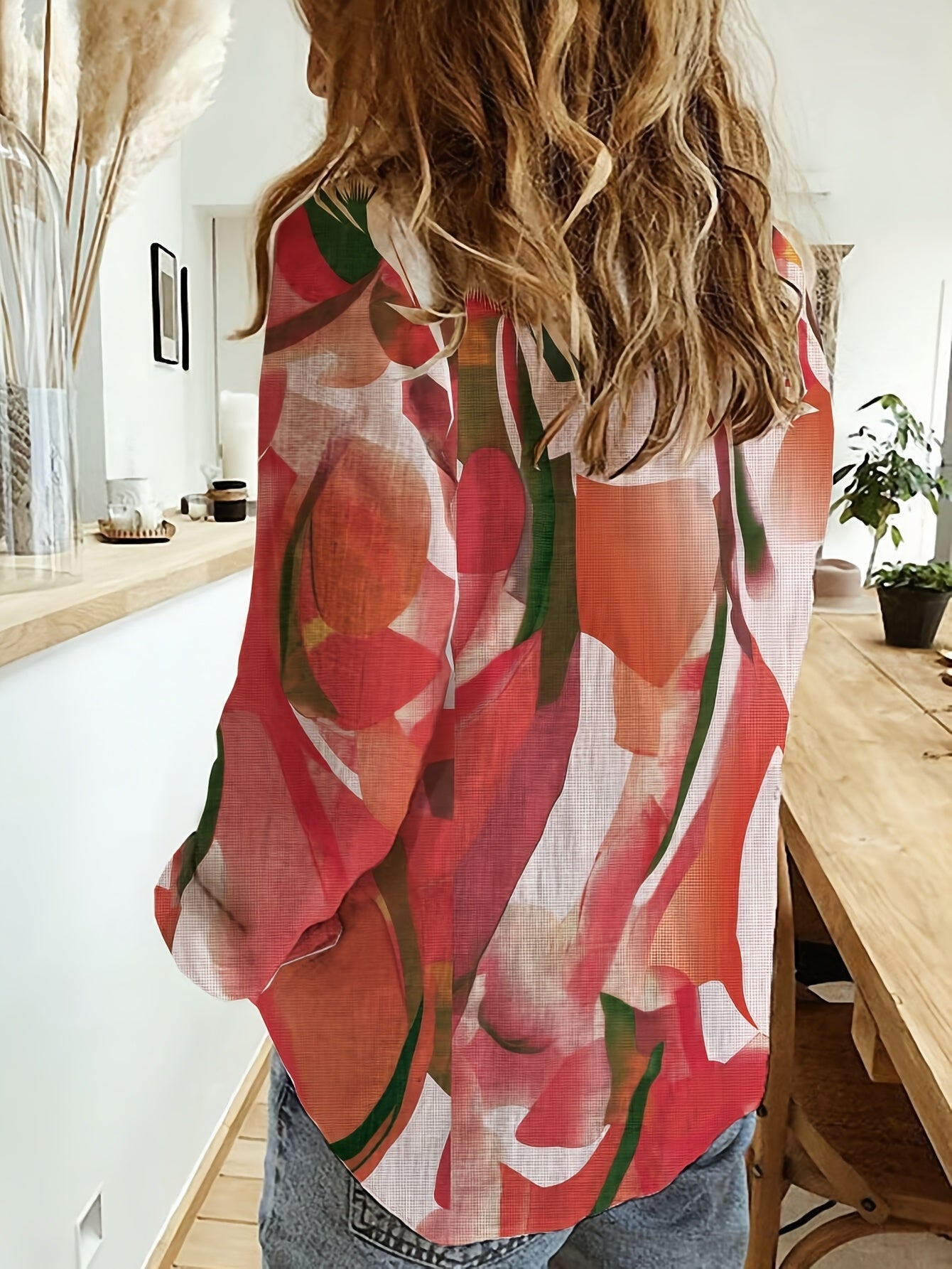 Elvine | Kunstnerisk blomstermønstret skjortebluse