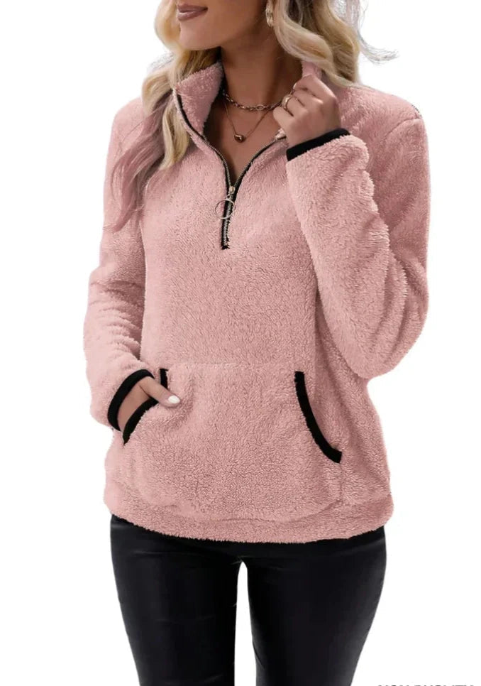 Harper Soft Touch Pullover med Sherpa Tekstur