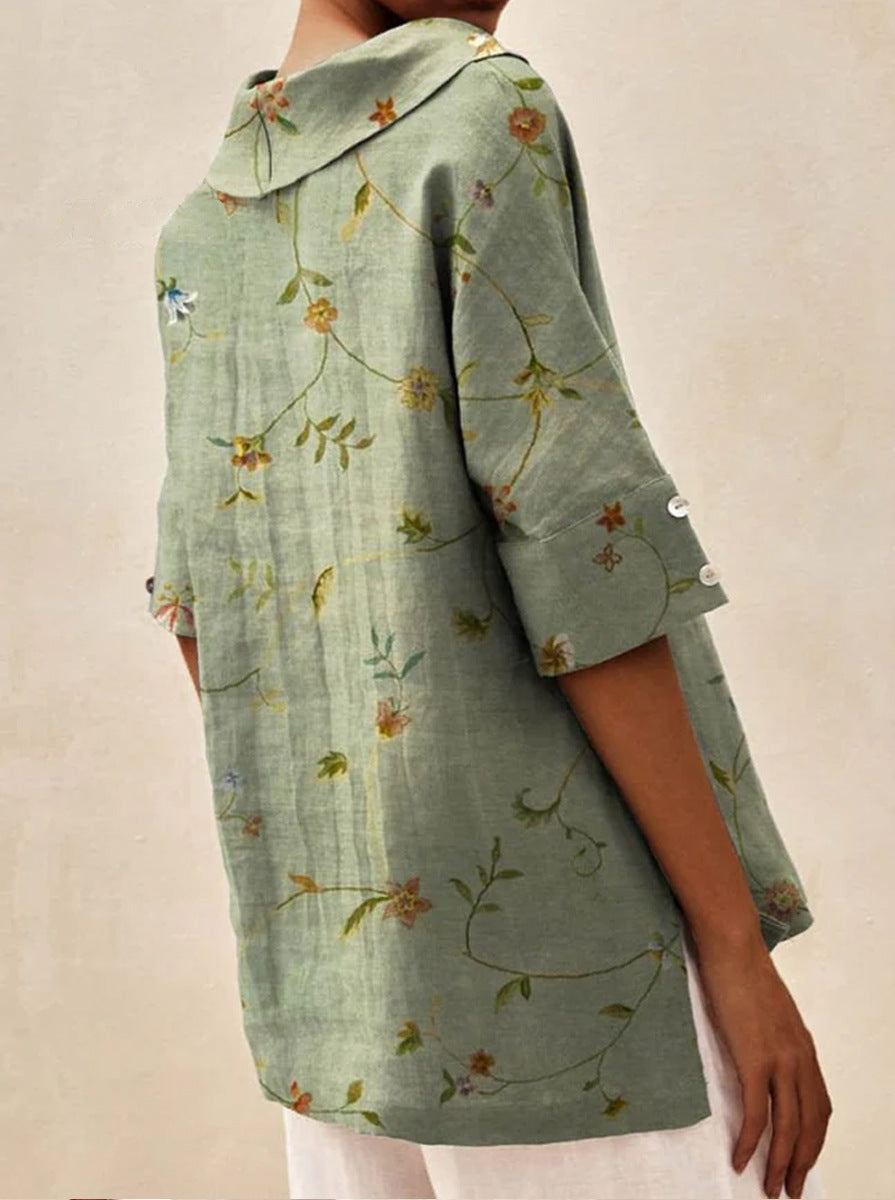 Kjellrun | Sommertopp Med Blomstermotiv