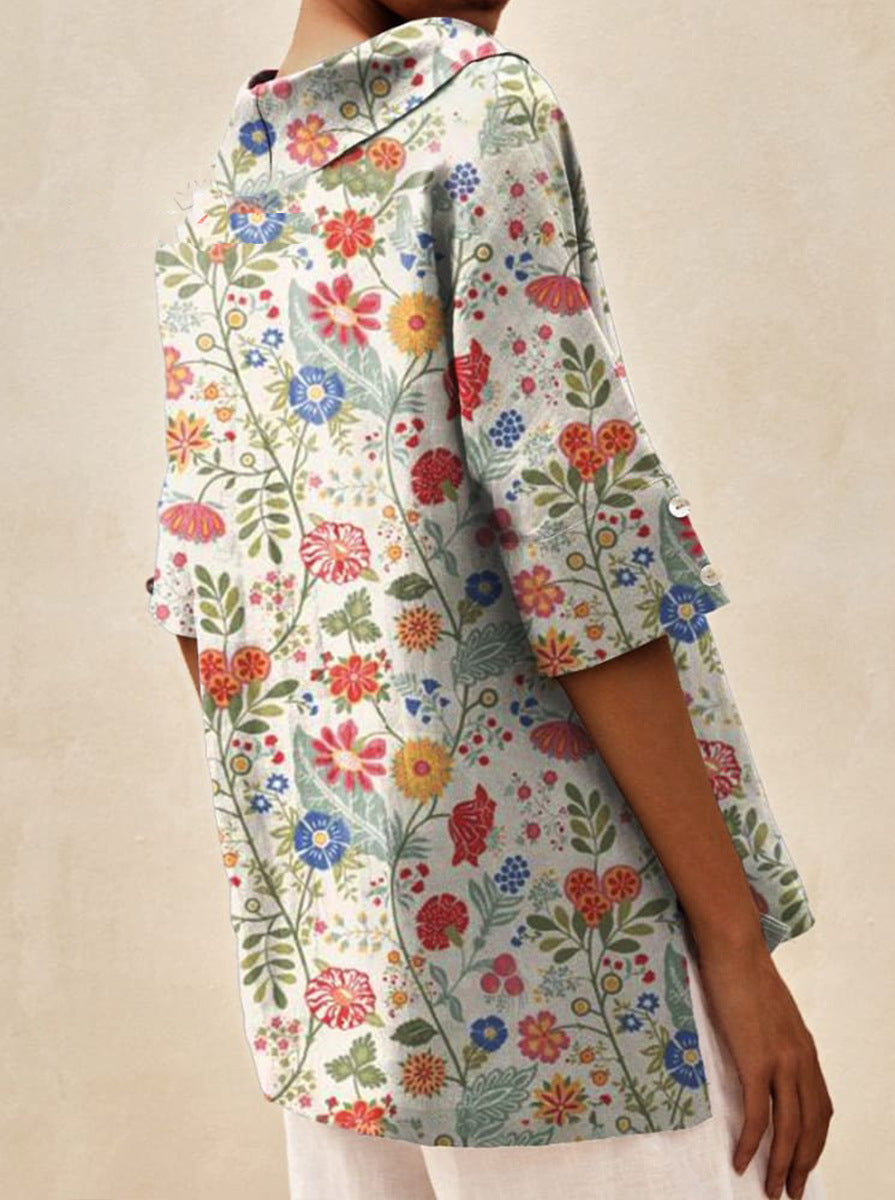 Kjellrun | Sommertopp Med Blomstermotiv