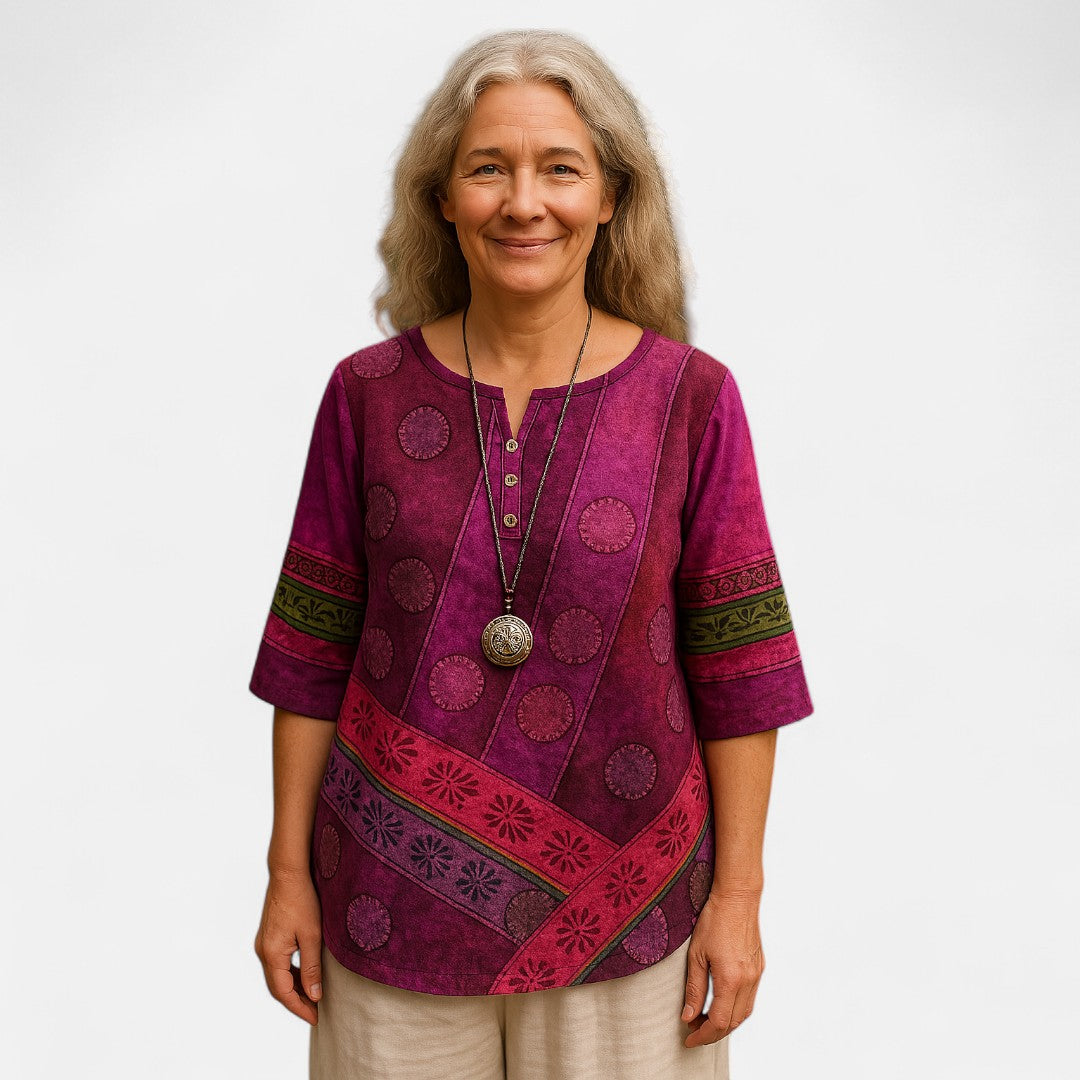 Elnara™ | Overdimensjonert Fargerik Topp