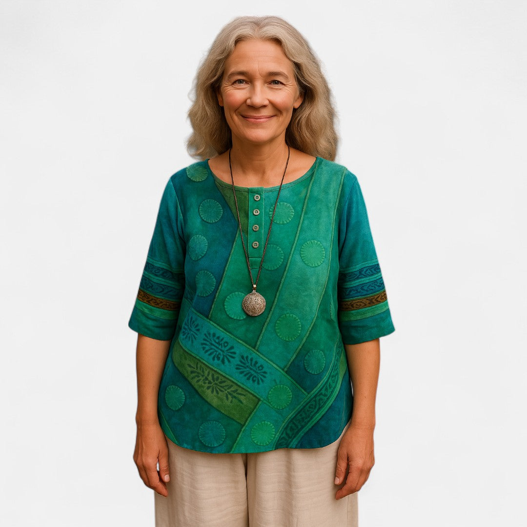 Elnara™ | Overdimensjonert Fargerik Topp