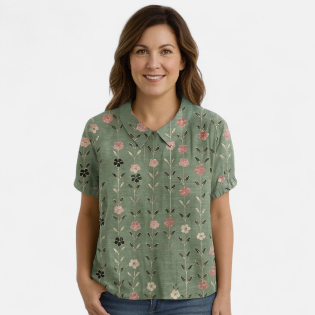 Arnlaug™ | Blomstermønstret Bluse