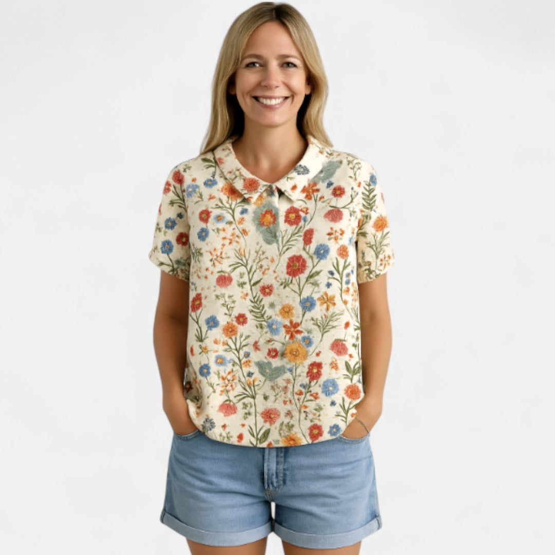 Arnlaug™ | Blomstermønstret Bluse
