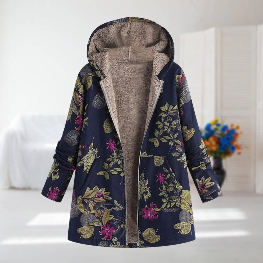 Flora | Varm, myk foret strikket jakke parka