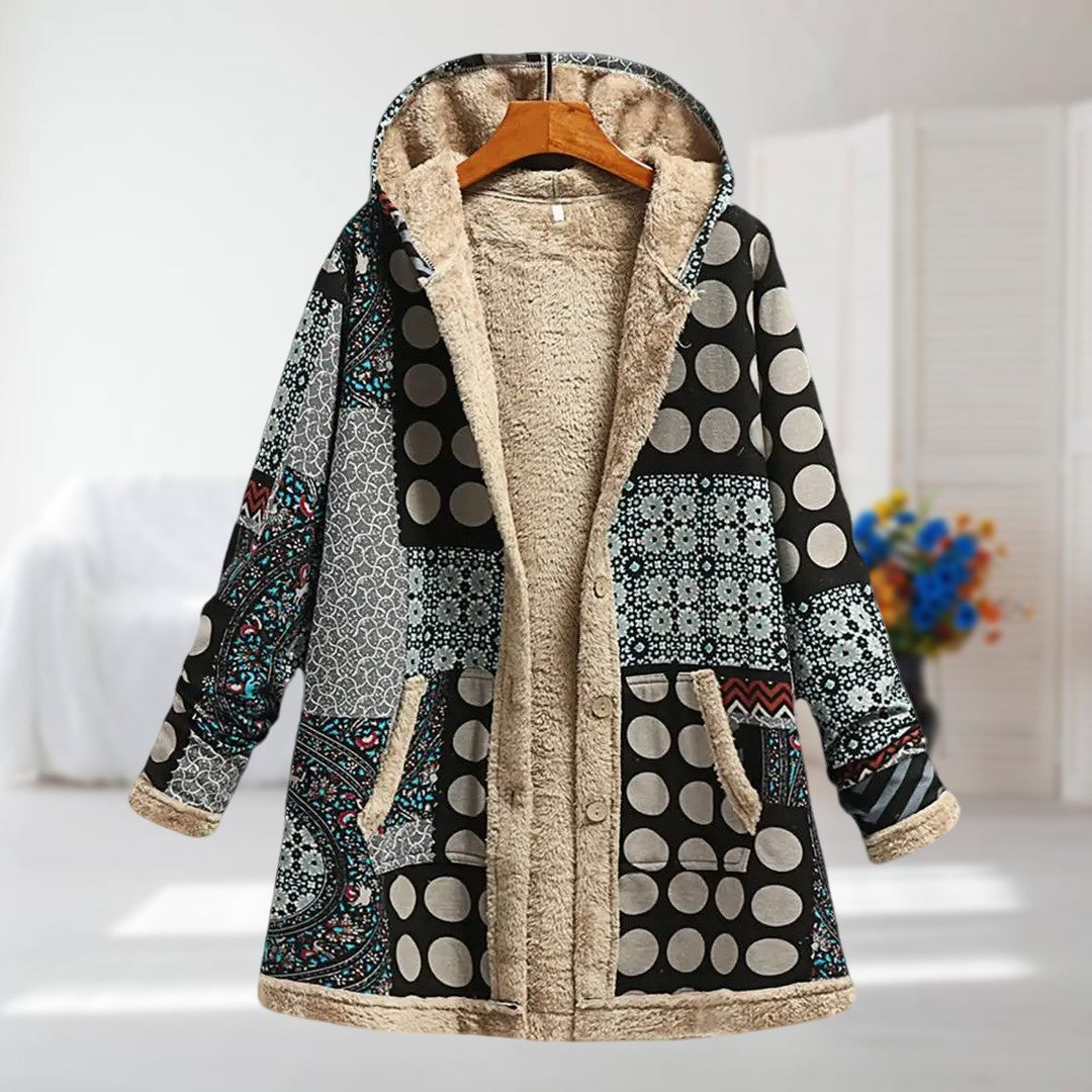 Flora | Varm, myk foret strikket jakke parka