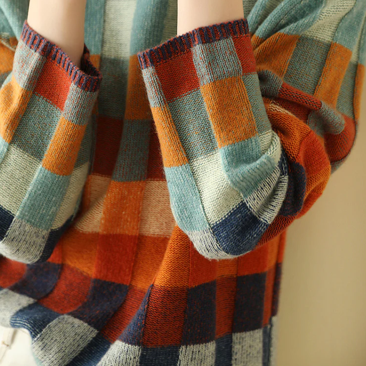 Julia | Luksuriøs Patchwork Turtleneck