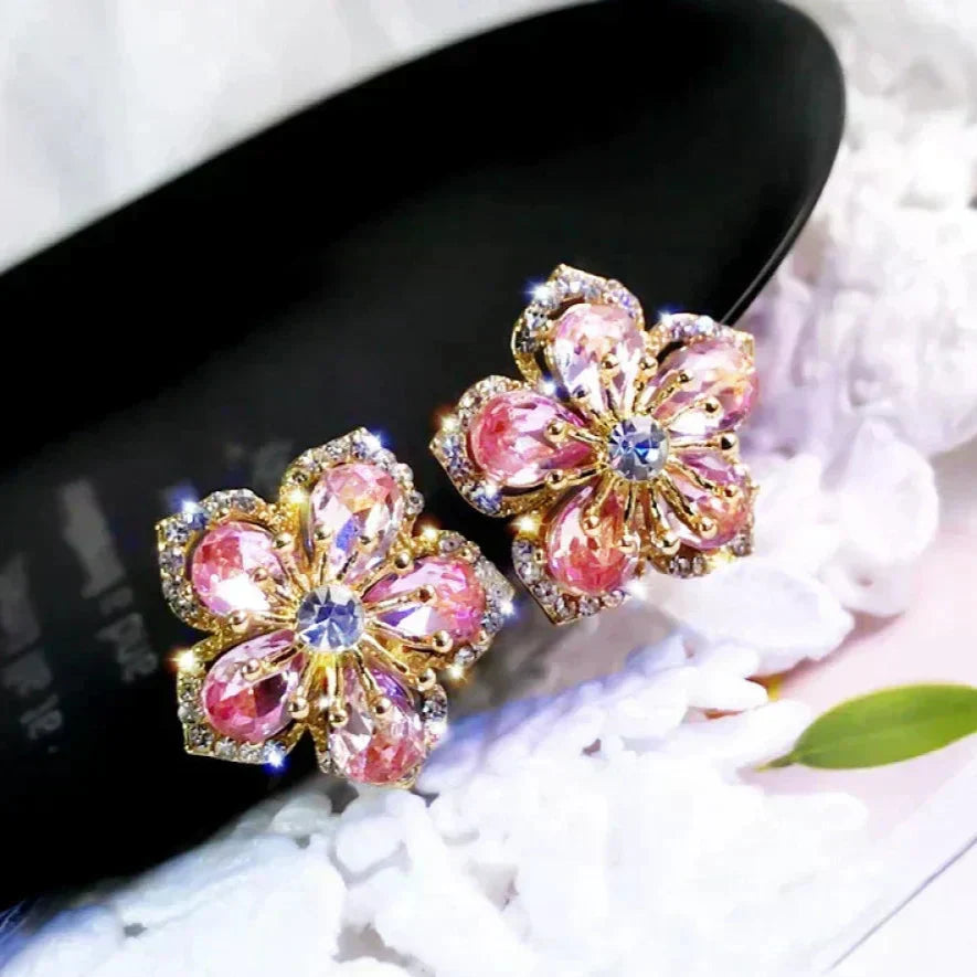 Hazel– 925 Sølv Blomster Øredobber